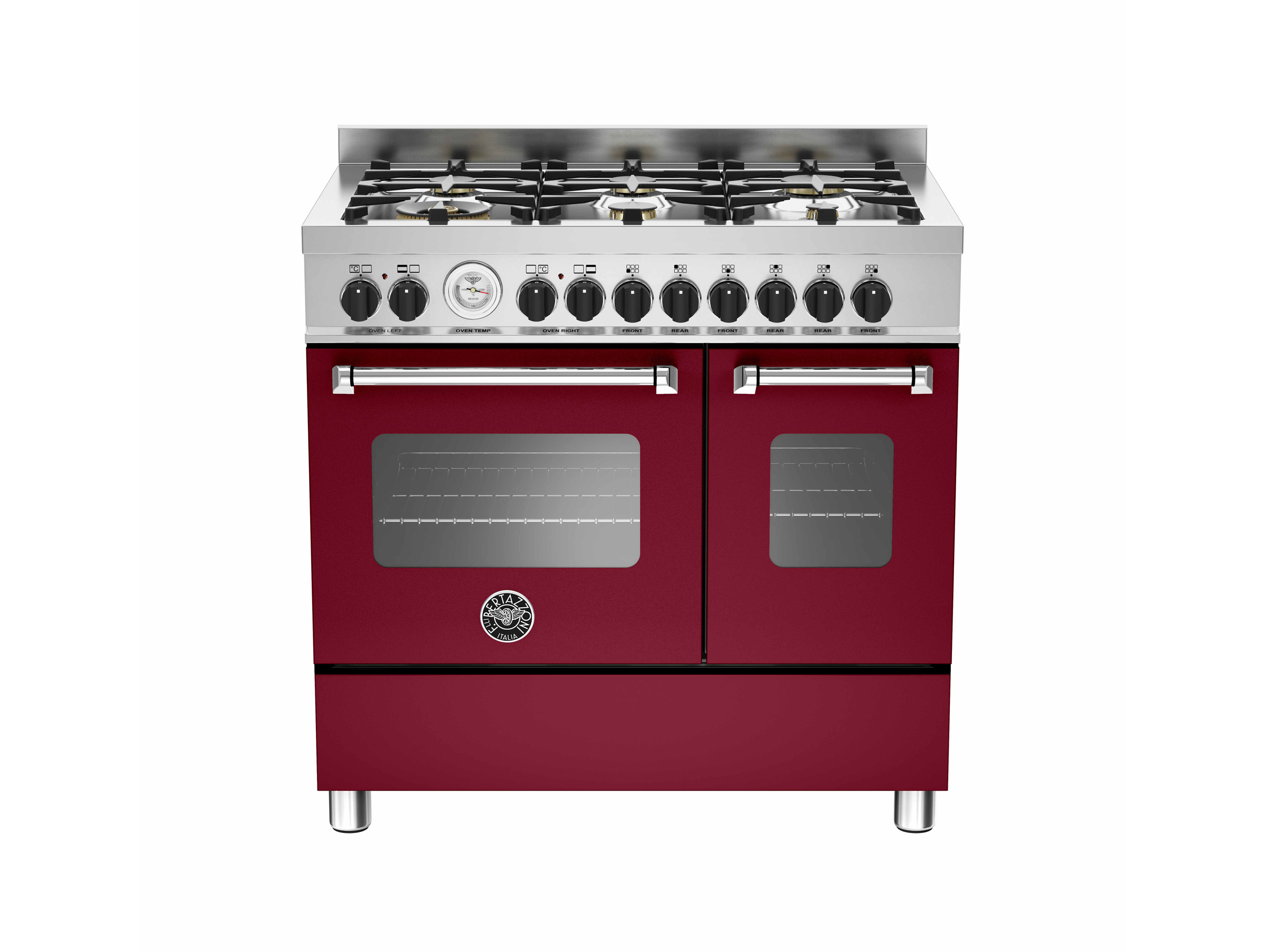 90 cm gas on glass hob with central wok Bertazzoni